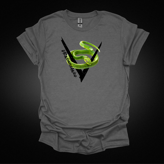 VENOMMAN20 Black V Featuring Green Mamba Tee