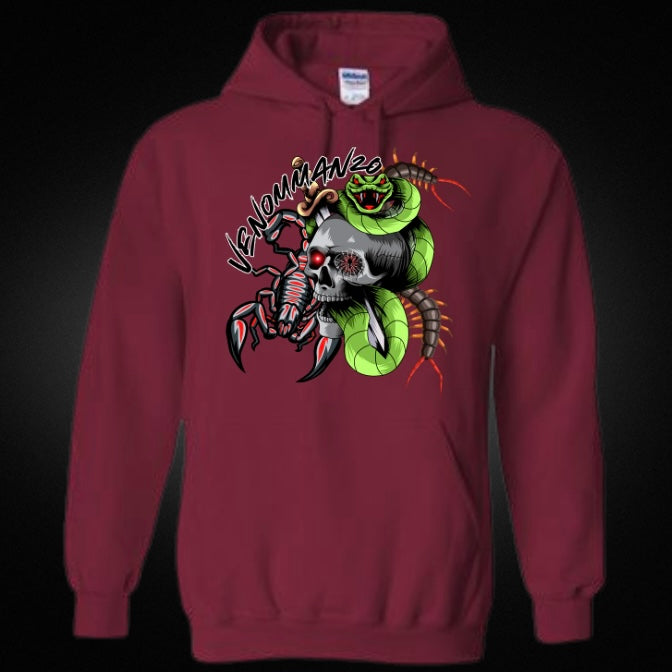 Venomman20 Featuring Snake, Scorpion and Centipede Unisex Hoodie