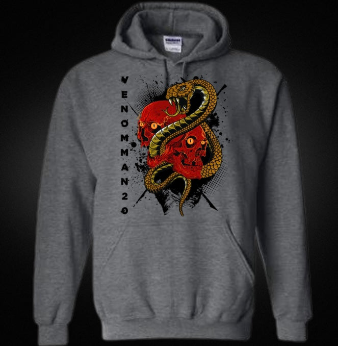 Venomman20 Featuring Cobra and Skulls Unisex Hoodie