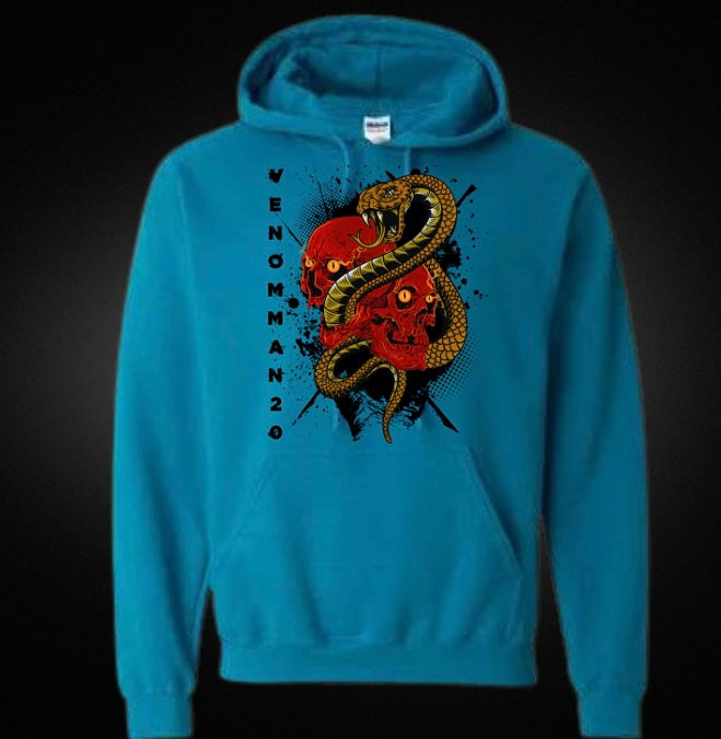 Venomman20 Featuring Cobra and Skulls Unisex Hoodie