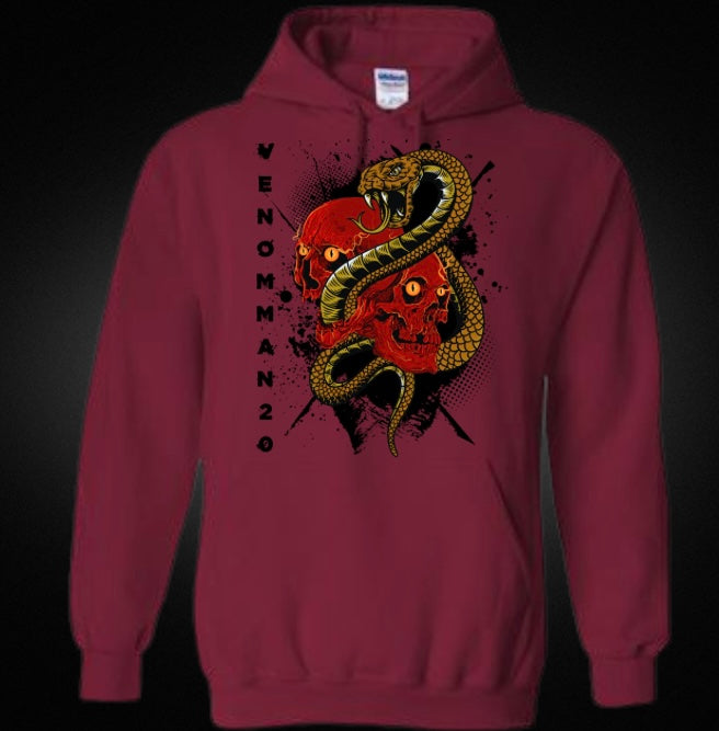 Venomman20 Featuring Cobra and Skulls Unisex Hoodie