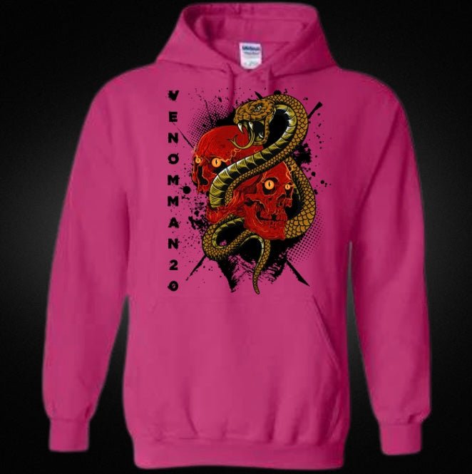 Venomman20 Featuring Cobra and Skulls Unisex Hoodie