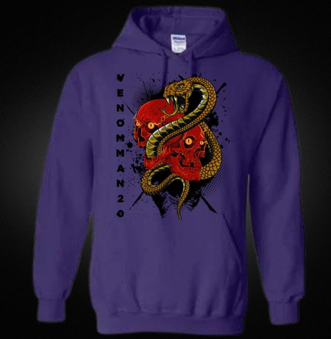 Venomman20 Featuring Cobra and Skulls Unisex Hoodie