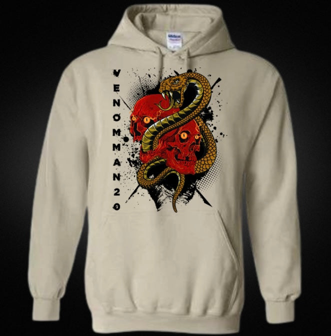 Venomman20 Featuring Cobra and Skulls Unisex Hoodie