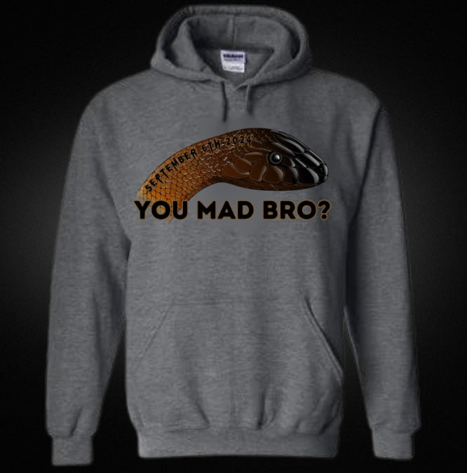 You Mad Bro? Featuring Inland Taipan Unisex Hoodie