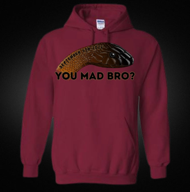 You Mad Bro? Featuring Inland Taipan Unisex Hoodie