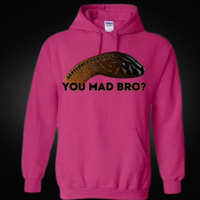 You Mad Bro? Featuring Inland Taipan Unisex Hoodie