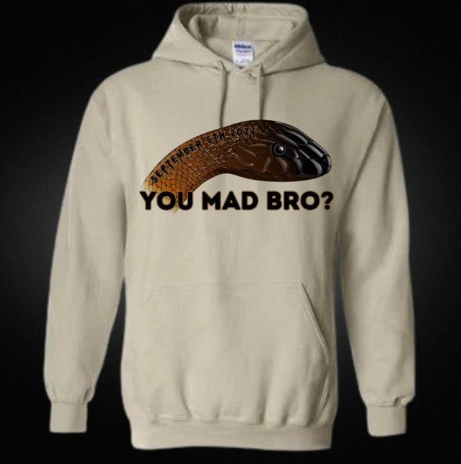 You Mad Bro? Featuring Inland Taipan Unisex Hoodie