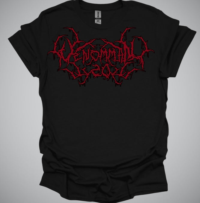 VENOMMAN20 Red with Black Outline Tee