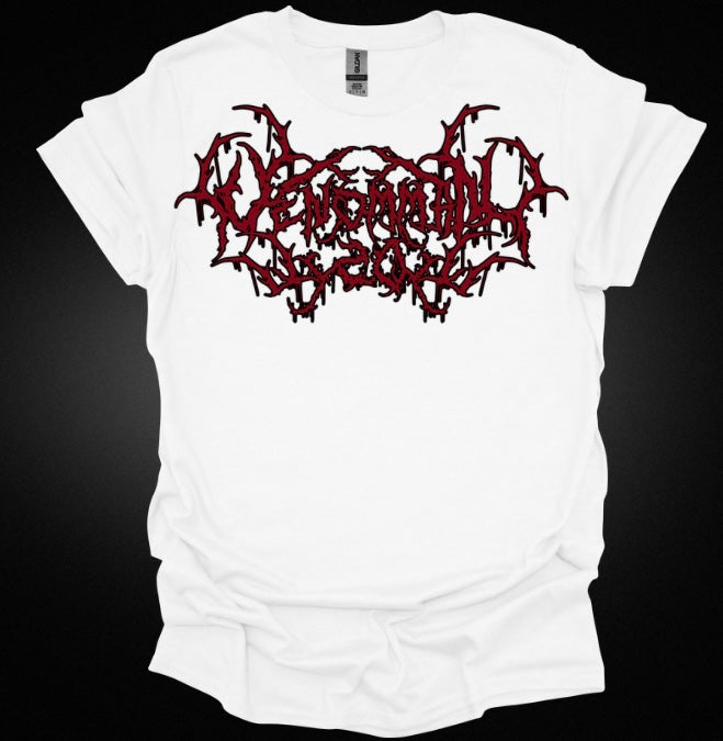 VENOMMAN20 Red with Black Outline Tee