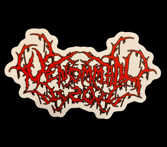 Venomman20 Death Red Metal Large 3.5" Waterproof Sticker