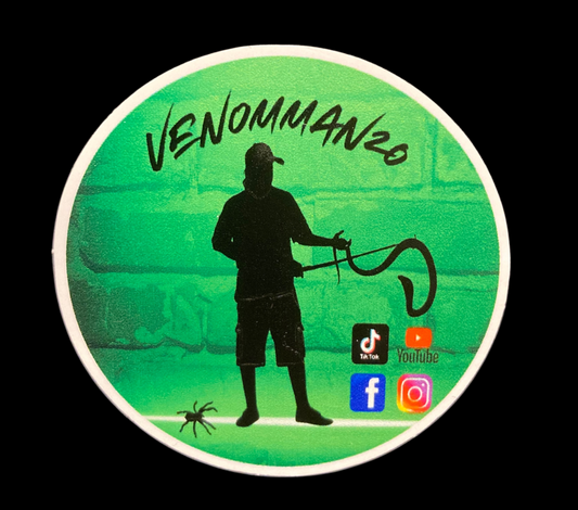 Venomman20 Socials Round Large 4" Waterproof Sticker