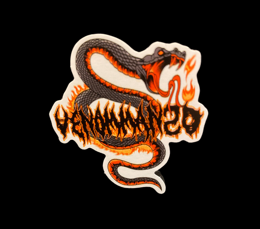 Venomman20 Snake with Fire 2" Waterproof Sticker