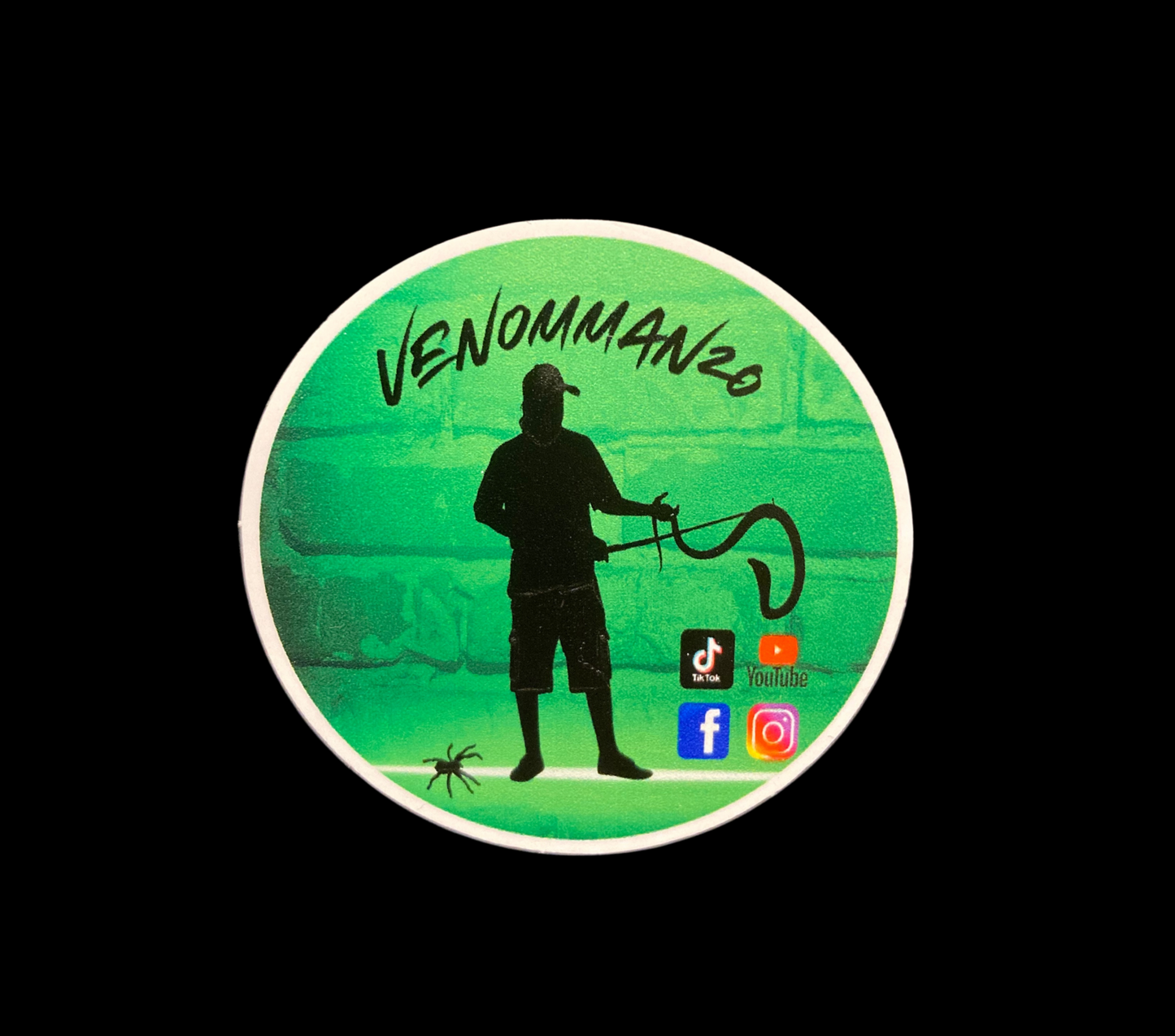 Venomman20 Socials Round 2" Waterproof Sticker